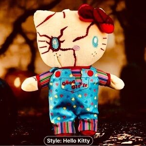 HELLO KITTY x CHUCKY Child's Play 9"" inch Plush Stuffed Doll Toy Halloween NEW